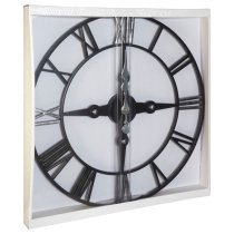 Symbia Round Wall Clock In Black Metal Frame