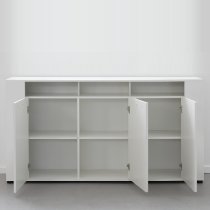 Frantin Modern Sideboard In White With Gloss Fronts And LED