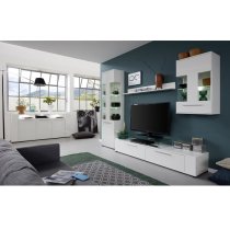 Frantin Modern Sideboard In White With Gloss Fronts And LED