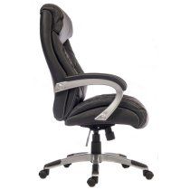 Salinas Leather Home And Office Chair In Black