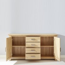 Berger Wooden Sideboard In Rustic Oak With 2 Doors