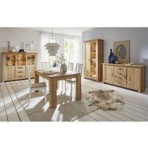 Berger Wooden Sideboard In Rustic Oak With 2 Doors