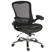 Andrea Luxurious Executive Chair In Black Mesh With Castors