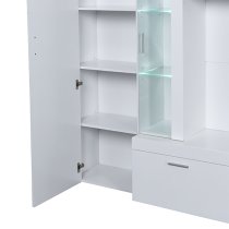 Roma Entertainment Unit White With High Gloss Fronts And LED