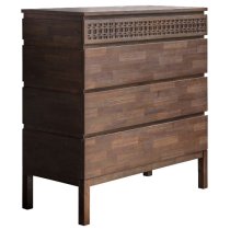 Bahia Wooden Chest Of 4 Drawers In Brown