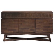 Bahia Wooden Sideboard With 3 Doors In Brown