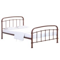 Holston Metal Double Bed In Copper