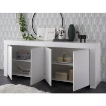 Benetti Sideboard Wide In White High Gloss With 4 Doors