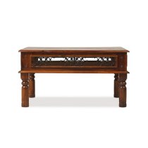 Zander Wooden Coffee Table Rectangular In Sheesham Hardwood