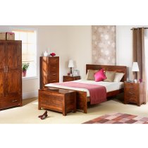 Payton Wooden Chest Of Drawers Tall In Sheesham Hardwood