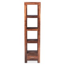 Payton Wooden Slim Bookcase In Sheesham Hardwood