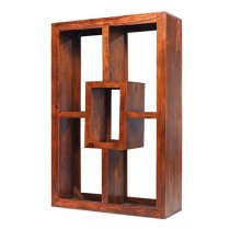 Payton Wooden Display Unit Rectangular In Sheesham Hardwood