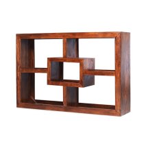 Payton Wooden Display Unit Rectangular In Sheesham Hardwood