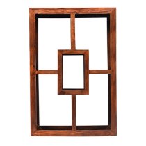 Payton Wooden Display Unit Rectangular In Sheesham Hardwood