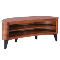 Anfossi Wooden Corner TV Stand In Walnut With Black Legs