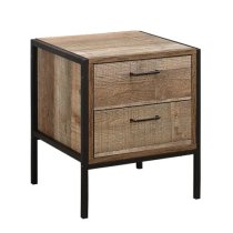 Urbana Wooden Bedside Cabinet With 2 Drawers In Rustic