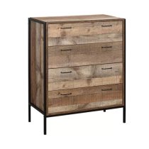 Urbana Wooden Chest Of 4 Drawers In Rustic