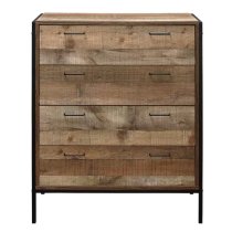 Urbana Wooden Chest Of 4 Drawers In Rustic