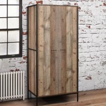 Urbana Wooden Wardrobe With 2 Doors In Rustic