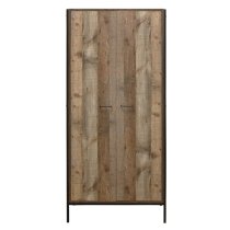 Urbana Wooden Wardrobe With 2 Doors In Rustic