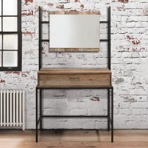 Urbana Wooden Dressing Table And Mirror In Rustic