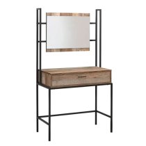 Urbana Wooden Dressing Table And Mirror In Rustic