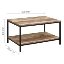 Urbana Wooden Coffee Table In Rustic