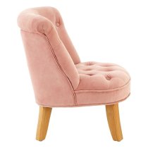 Ernest Kids Upholstered Velvet Chair In Pink