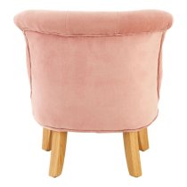 Ernest Kids Upholstered Velvet Chair In Pink