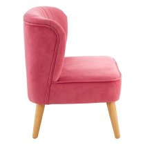 Cabane Kids Upholstered Velvet 2 Seater Sofa In Pink