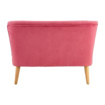 Cabane Kids Upholstered Velvet 2 Seater Sofa In Pink