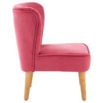 Cabane Kids Upholstered Velvet Chair In Pink