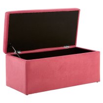 Cabane Kids Upholstered Velvet Ottoman In Pink