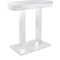 Caprice High Gloss Bar Table Rectangular In Vida Marble Effect