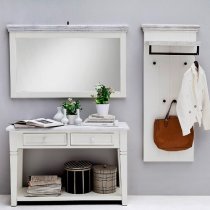 Corrin Wooden Console Table In White With 2 Drawers