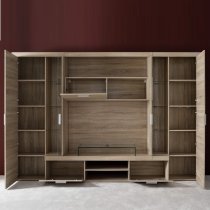 Roma Entertainment Unit In Sonoma Oak And LED Lighting