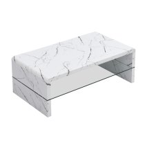 Momo High Gloss Coffee Table In Vida Marble Effect