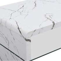 Momo High Gloss Coffee Table In Vida Marble Effect