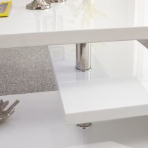 Powick Coffee Table In White High Gloss With LED Lighting