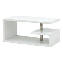 Powick Coffee Table In White High Gloss With LED Lighting