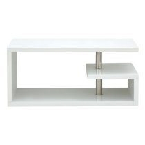 Powick Coffee Table In White High Gloss With LED Lighting