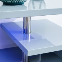 Powick Coffee Table In Grey High Gloss With LED Lighting