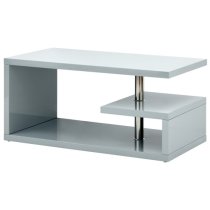 Powick Coffee Table In Grey High Gloss With LED Lighting