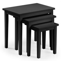 Cadee Wooden Set Of 3 Nest of Tables In Black