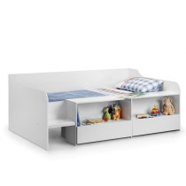 Sancha Low Sleeper Children Bed In White With 2 Drawers