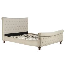 Copen Fabric Super King Size Bed In Warm Stone