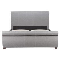 Lannister Fabric Double Bed With 2 Drawers In Grey