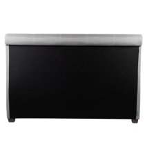 Lannister Fabric Double Bed With 2 Drawers In Grey