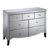 Polearm Mirrored Chest Of 7 Drawers In Silver