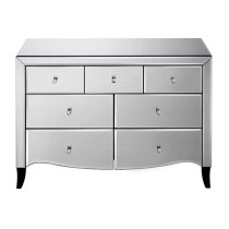 Polearm Mirrored Chest Of 7 Drawers In Silver